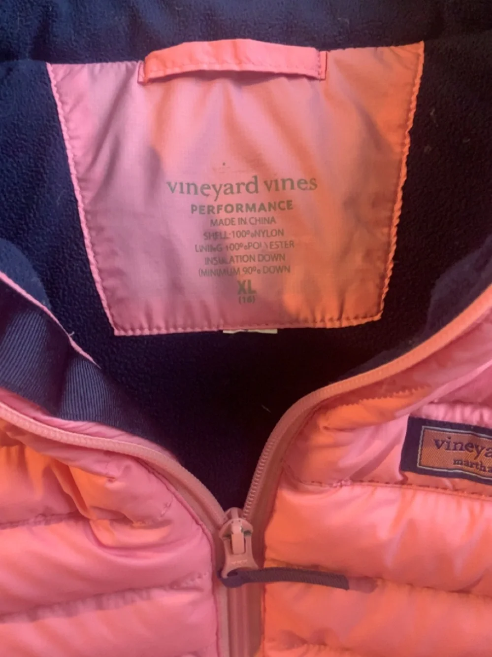 Vineyard Vines Beautiful Pink Quilted Down Puffer Vest for girls 🌸